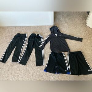 Kids Adidas Hoodie, Jogger Pants (Warmups) and Shorts Bundle